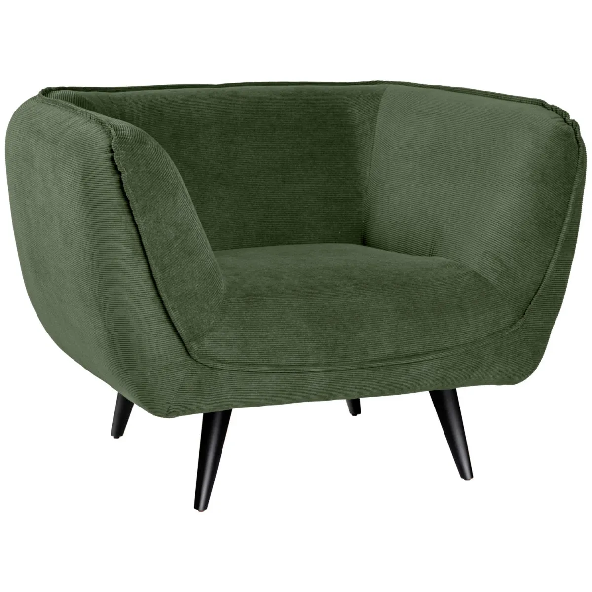VEGA Poltrona Kelso; 110x88x76 cm (LxPxH); seduta verde, struttura nero - immagine 1