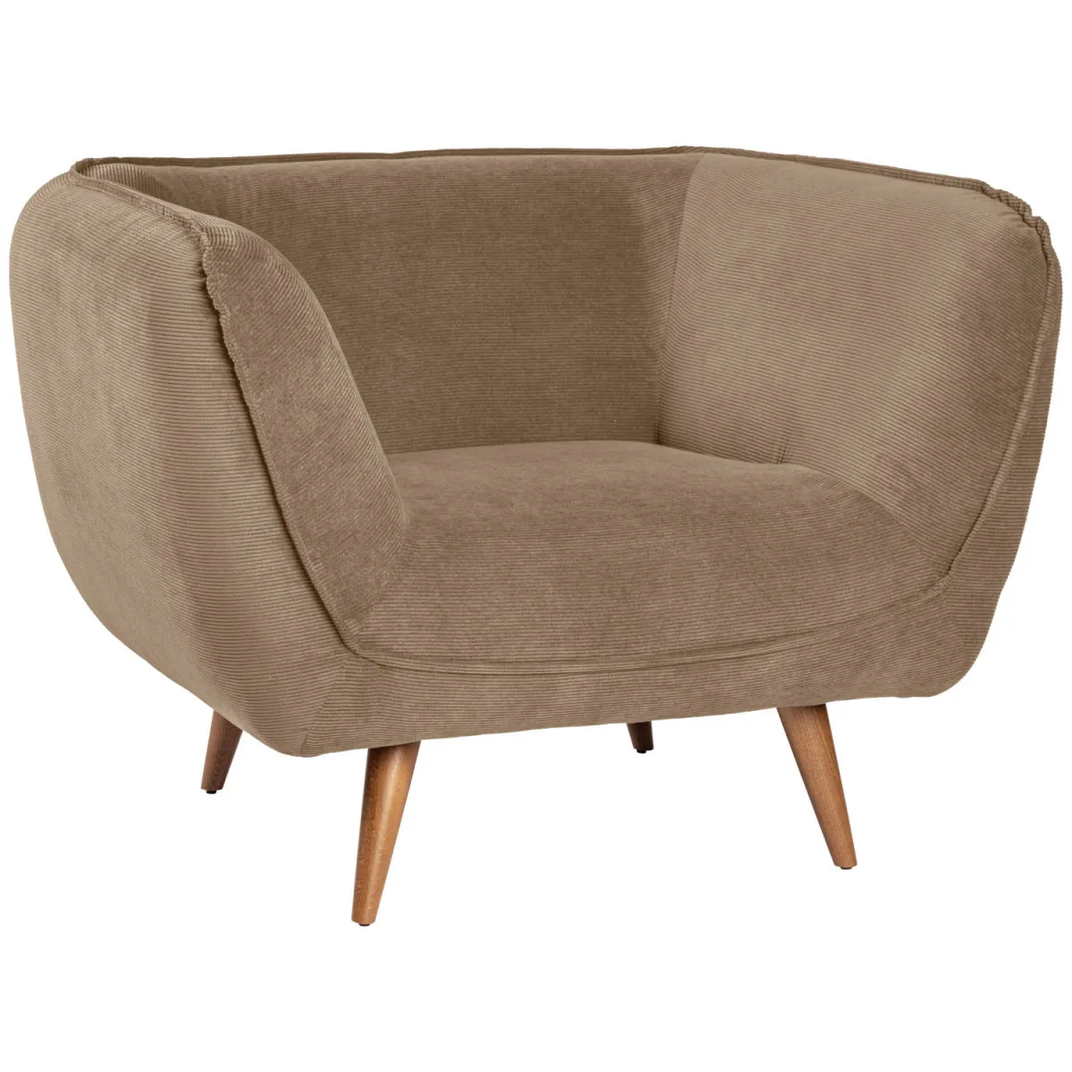 VEGA Poltrona Kelso; 110x88x76 cm (LxPxH); seduta tortora, struttura faggio - immagine 1