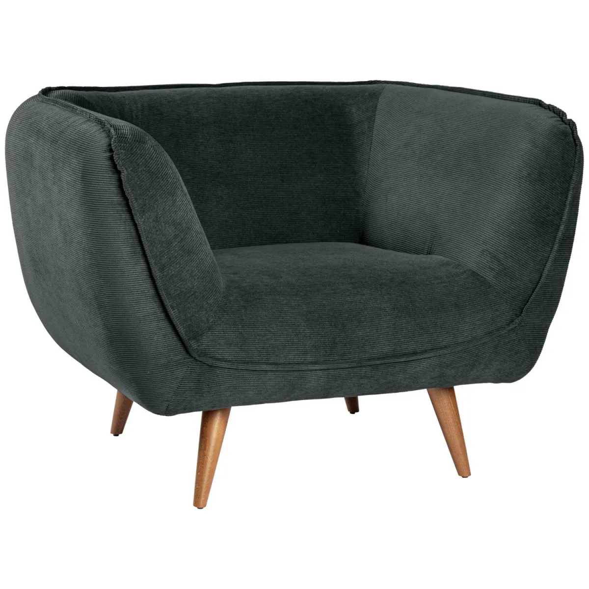 VEGA Poltrona Kelso; 110x88x76 cm (LxPxH); seduta antracite, struttura faggio - immagine 1