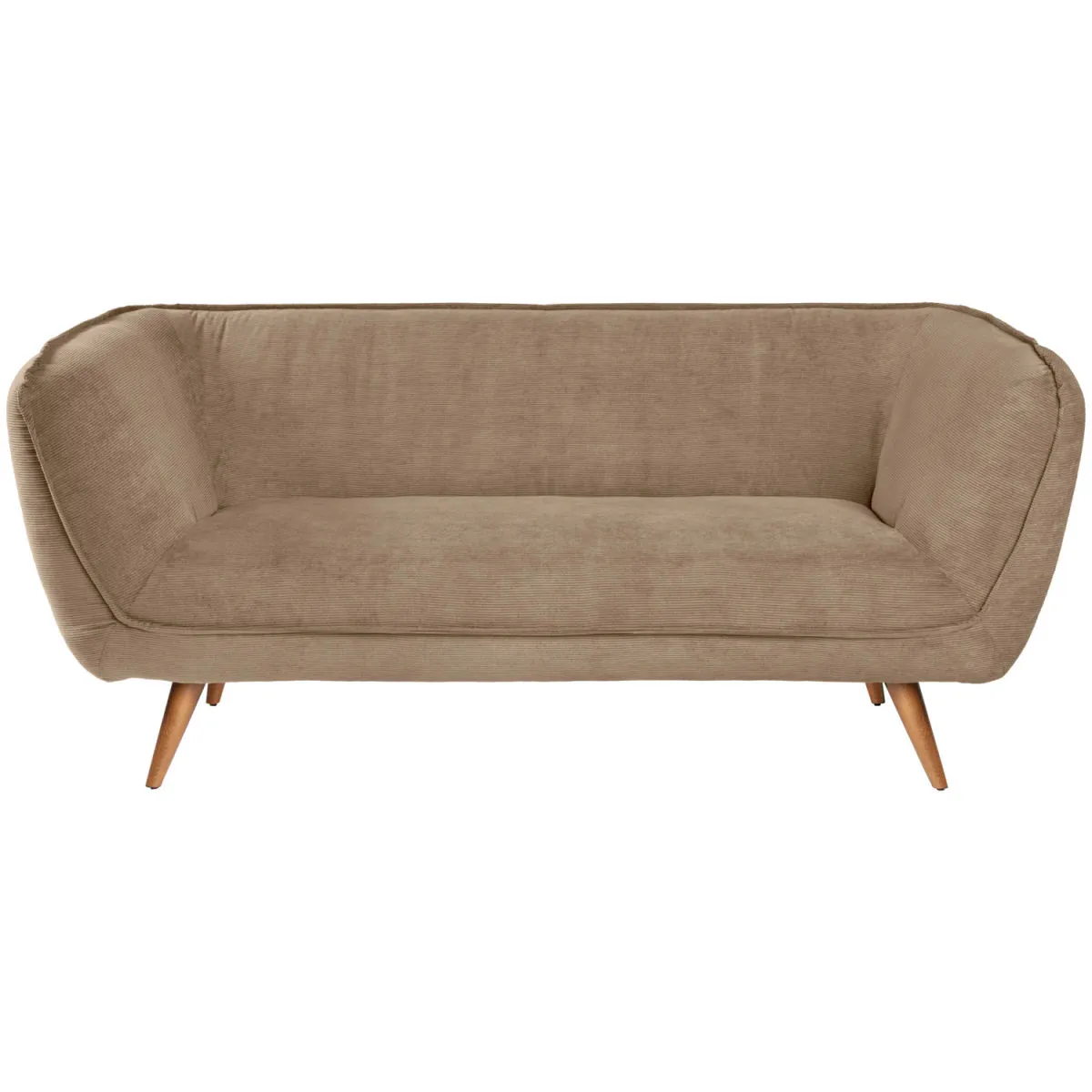 VEGA Divano Kelso in corda, a due posti, gambe marroni; 183x88x76 cm (LxPxH); seduta tortora, struttura faggio - immagine 1