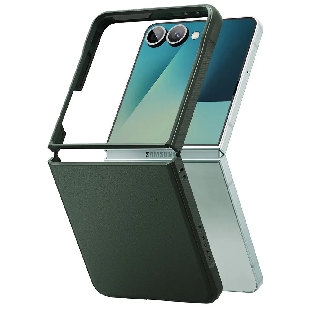Custodia per Samsung Galaxy Z Flip7 F766, Ringke, Onice, Verde Scuro - immagine 1