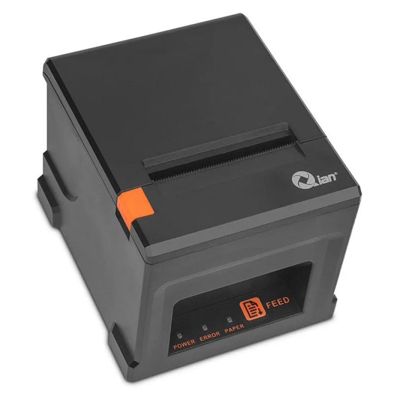 Stampante termica per biglietti Qian 80 mm USB/RJ45/Bluetooth Nera - immagine 1
