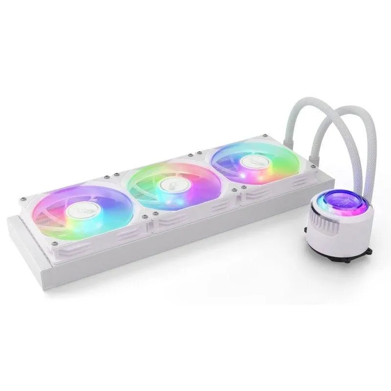 Refrigerazione Liquida Valkyrie Jarn 360 ARGB 360mm 3 Ventole Bianco - immagine 1