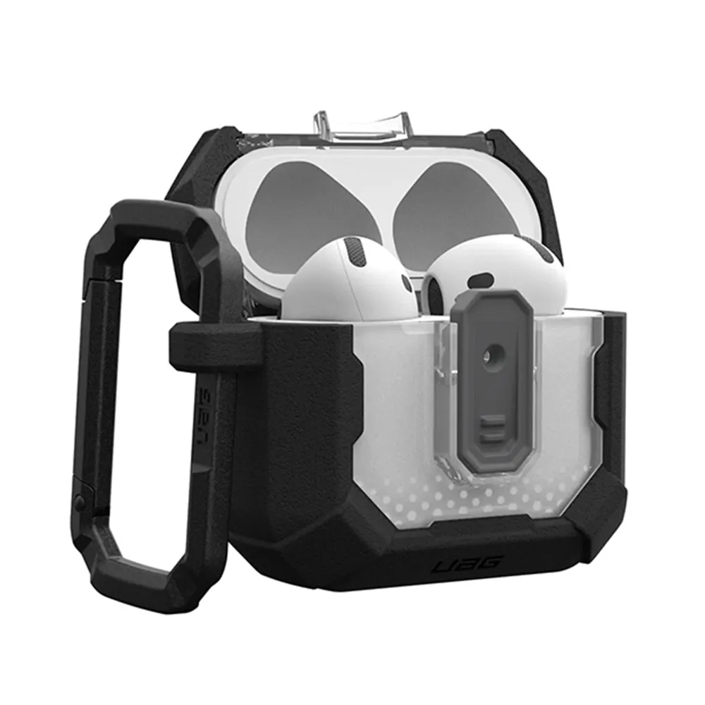 Custodia Urban Armor Gear Plasma per Apple AirPods 4, Nera - immagine 1