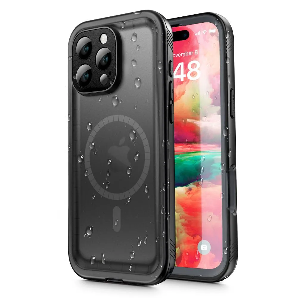 Custodia Waterproof per Apple iPhone 16 Pro Max, ShellBox, Nera - immagine 1
