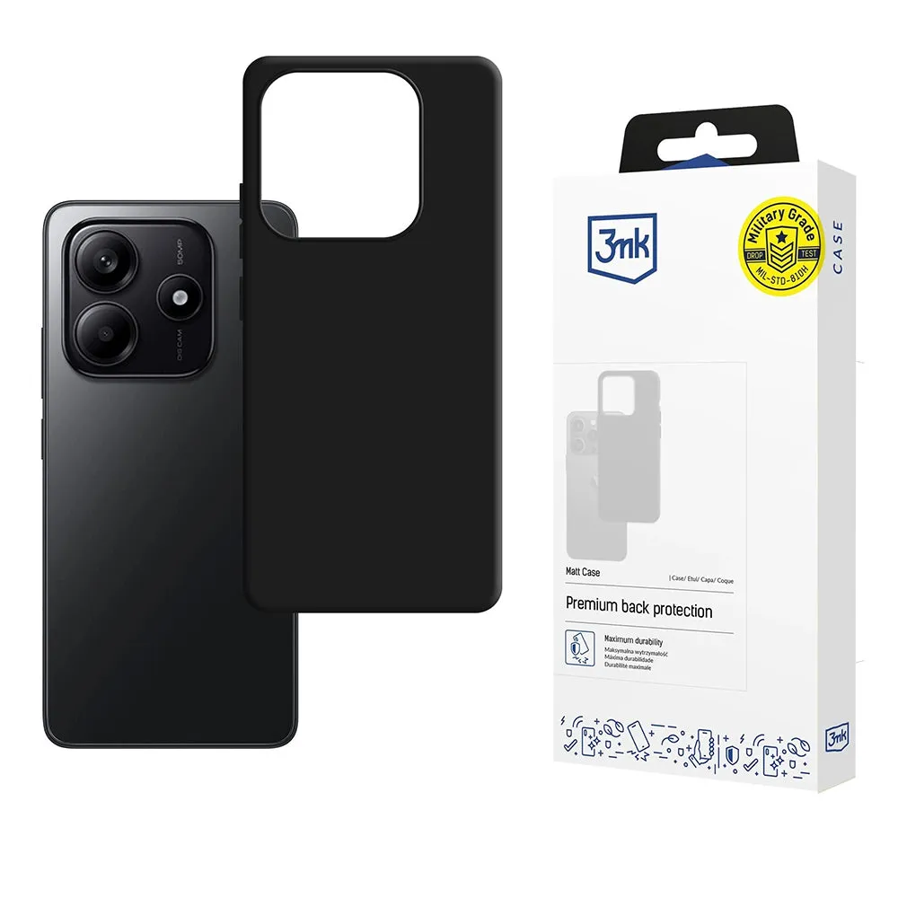 Custodia per Xiaomi Redmi Note 14 4G (Standard), 3MK, Nera Opaca - immagine 1