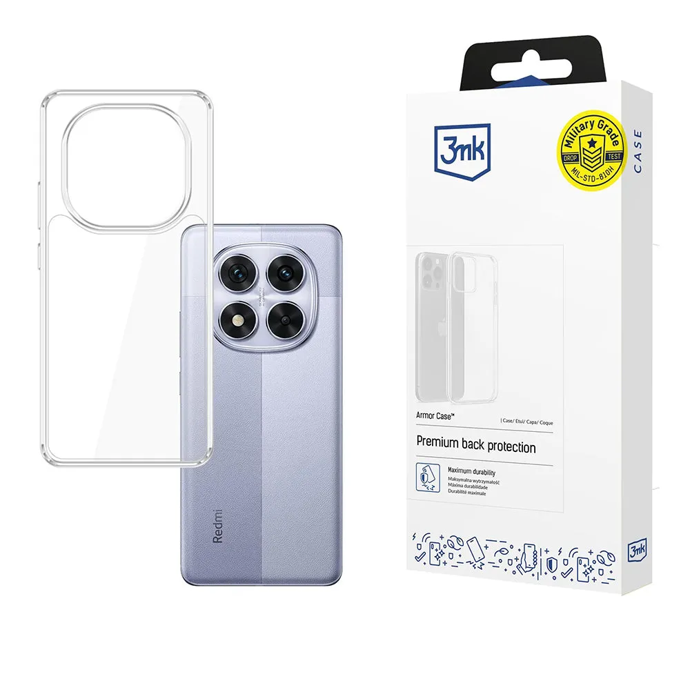 Custodia per Xiaomi Redmi Note 14 Pro 4G / Note 14 Pro+ 5G / Note 14 Pro 5G, 3MK, Armor, Trasparente - immagine 1