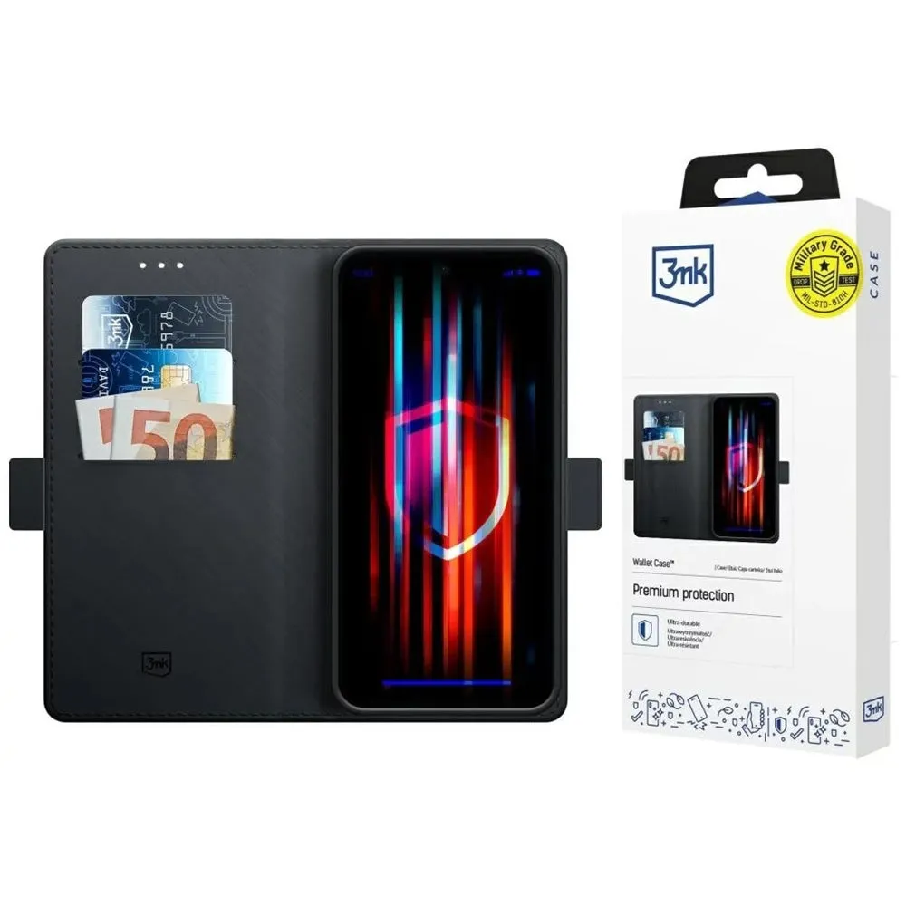Custodia per Xiaomi Poco X7 / Redmi Note 14 Pro 5G, 3MK, Wallet, Nera - immagine 1