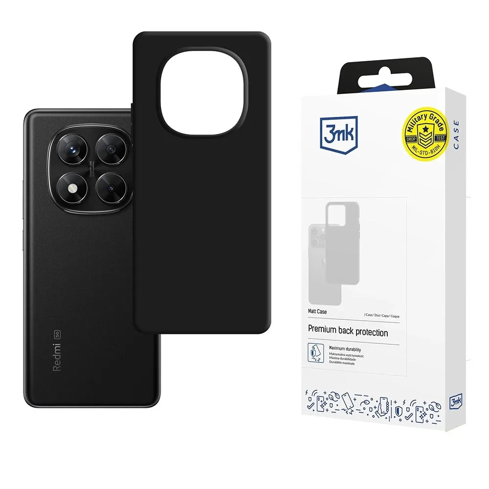 Custodia per Xiaomi Poco X7 / Redmi Note 14 Pro 5G, 3MK, Nera Opaca - immagine 1