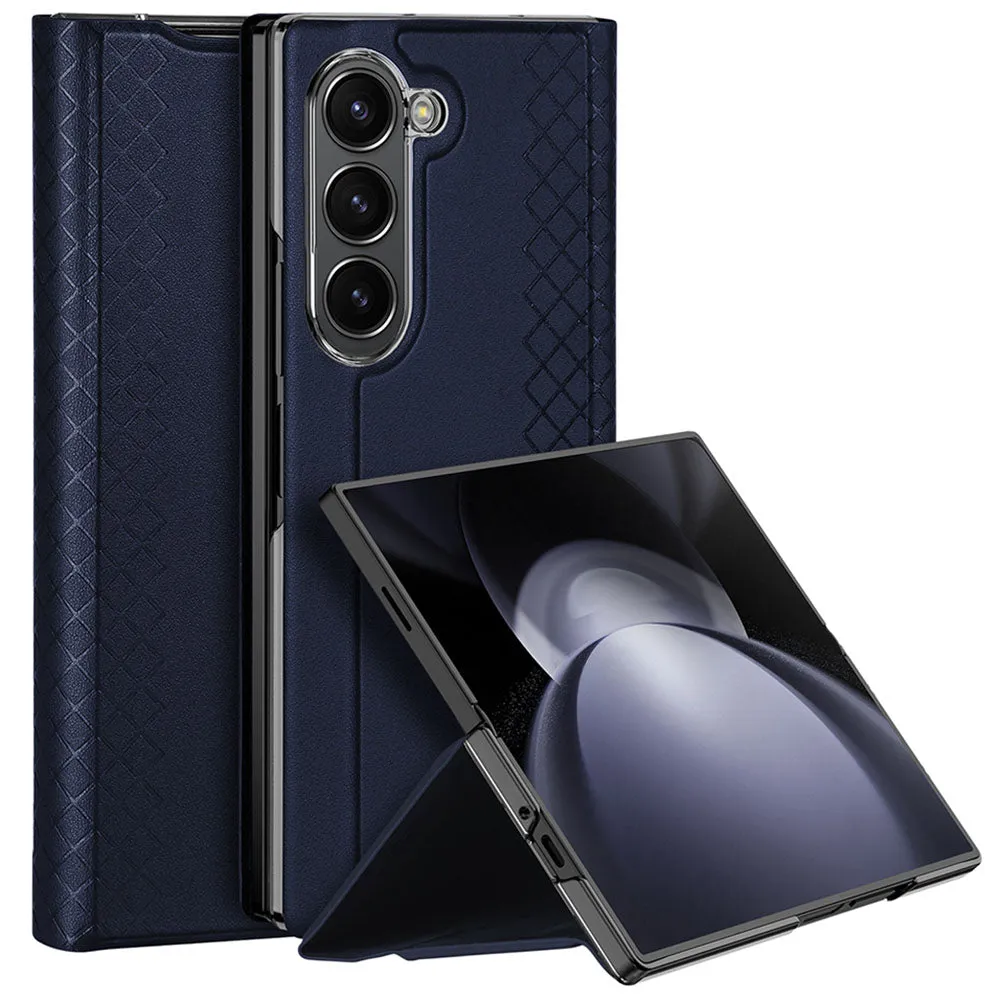 Custodia per Samsung Galaxy Z Fold Special, DUX DUCIS, Bril con portapenne, Blu - immagine 1
