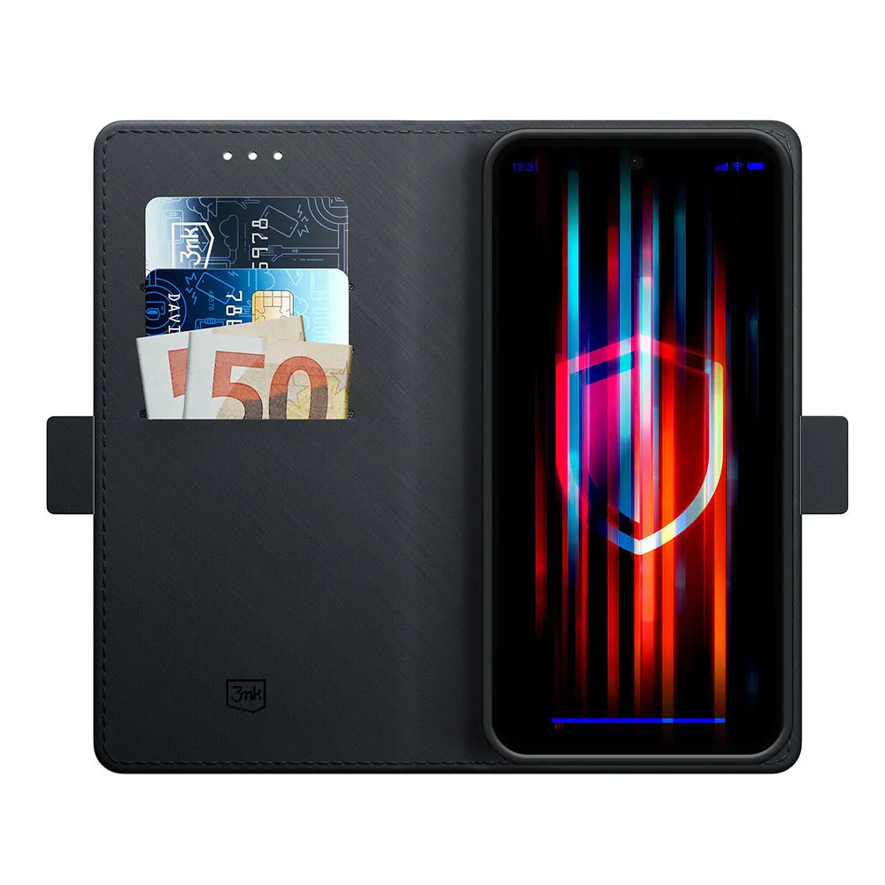 Custodia per Samsung Galaxy S24 FE S721, 3MK, Wallet, Nera - immagine 1