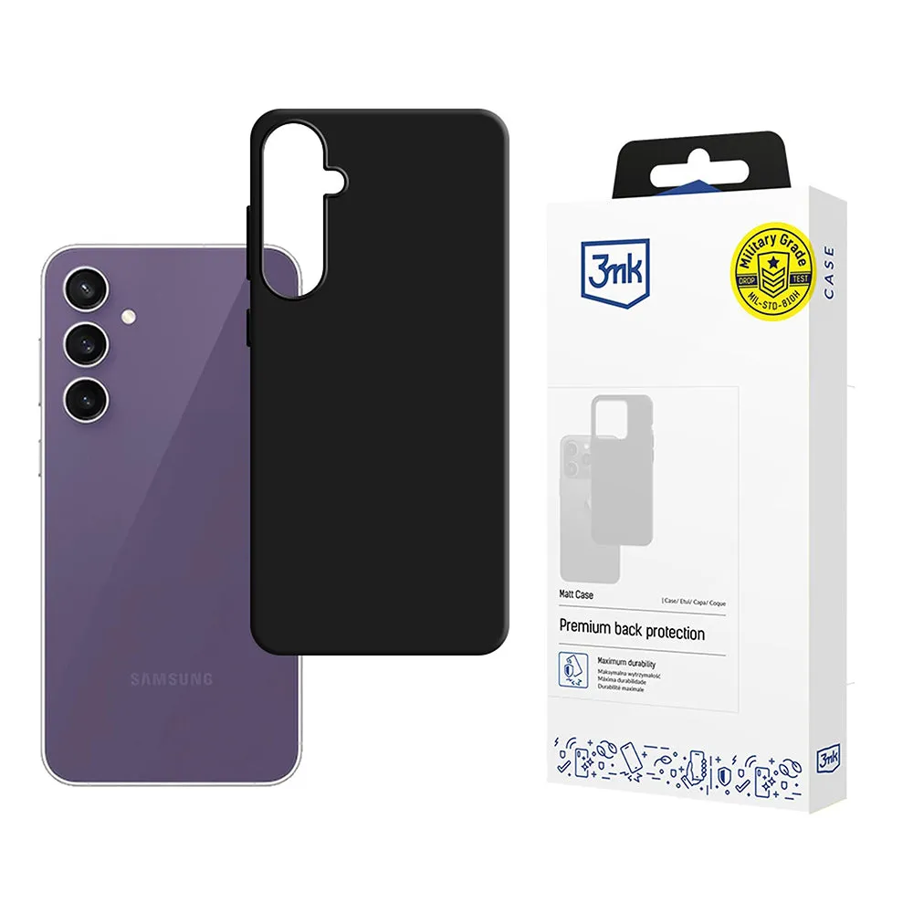 Custodia per Samsung Galaxy S24 FE S721, 3MK, Nera Opaca - immagine 1