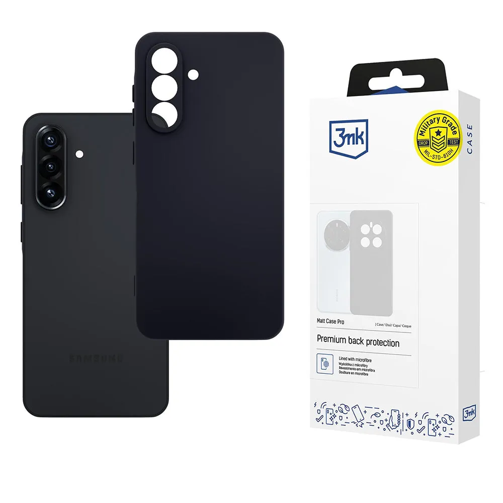 Custodia per Samsung Galaxy A56 A566, 3MK, Nera Opaca - immagine 1
