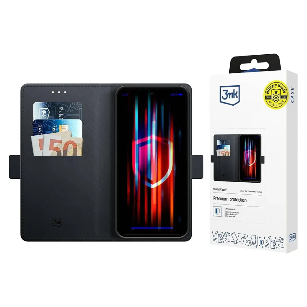 Custodia per Samsung Galaxy A17 4G A175 / A17 5G A176, 3MK, Wallet, Nera - immagine 1