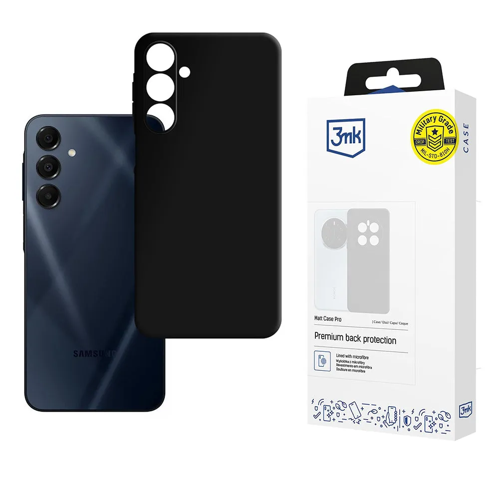Custodia per Samsung Galaxy A16 5G A166 / A16 4G A165, 3MK, Pro, Nera Opaca - immagine 1