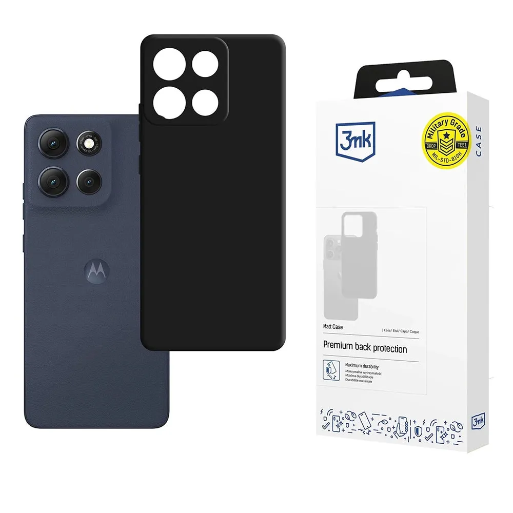 Custodia per Motorola Moto G86, 3MK, Nera Opaca - immagine 1