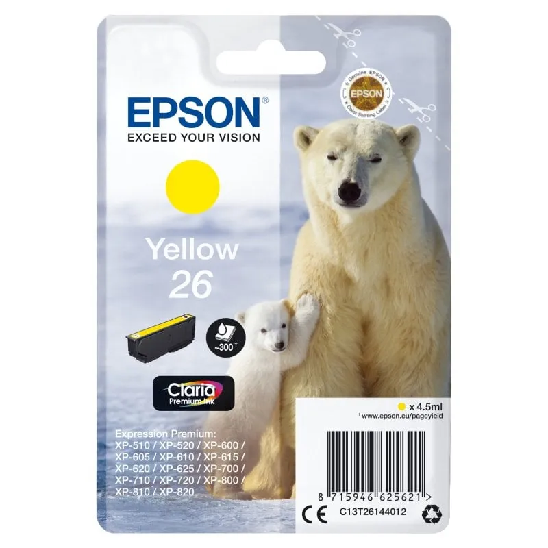 Cartuccia Epson Polar Bear 26 gialla - immagine 1