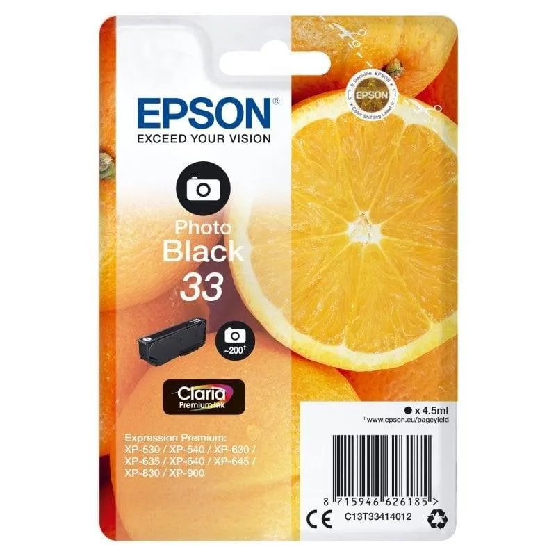 Cartuccia per Stampanti Epson Oranges 33 Claria Premium Nero Foto - immagine 1