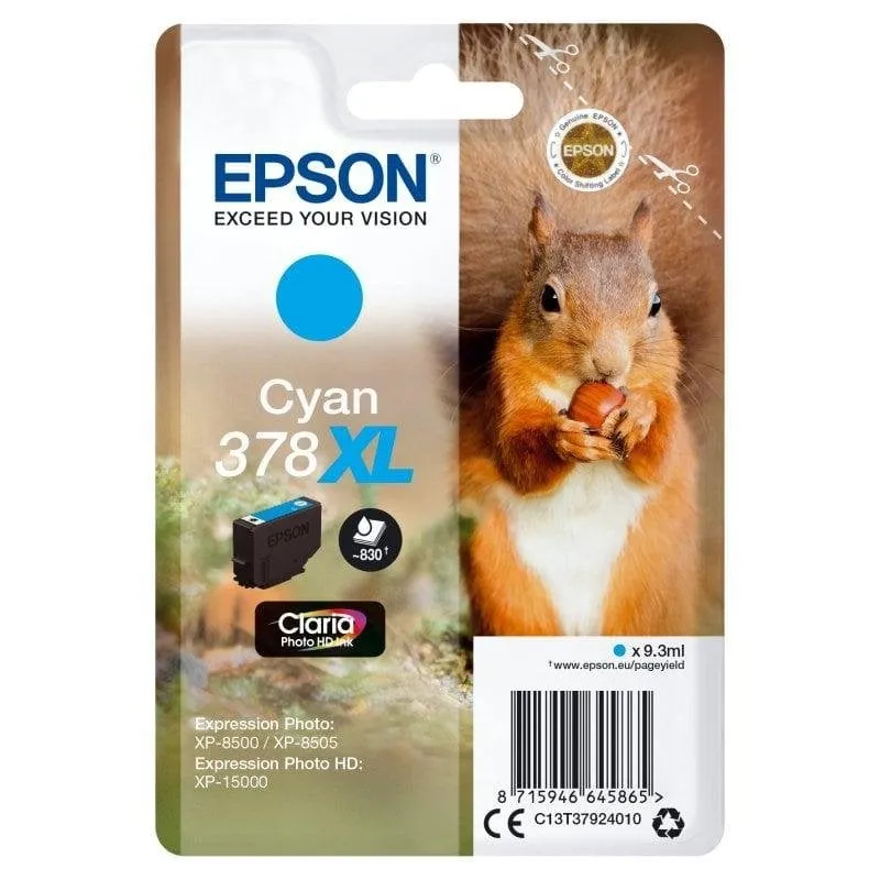Cartuccia per Stampanti Epson Squirrel 378XL Claria Photo HD Ciano - immagine 1