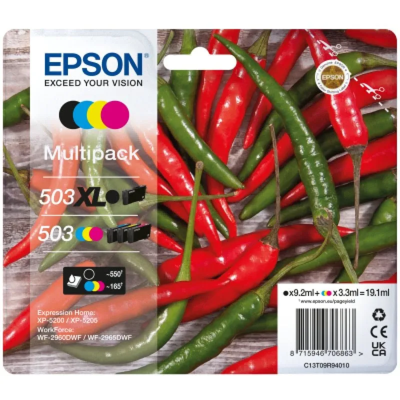 Cartuccia d'inchiostro Epson 503 XL 4 pezzo(i) Originale Alta resa (XL) Nero, Ciano, Magenta, Giallo - immagine 1