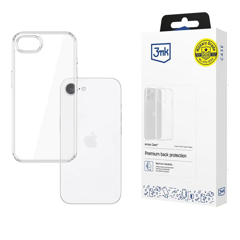 Custodia per Apple iPhone 17e / 16e, 3MK, Armor, Trasparente - immagine 1