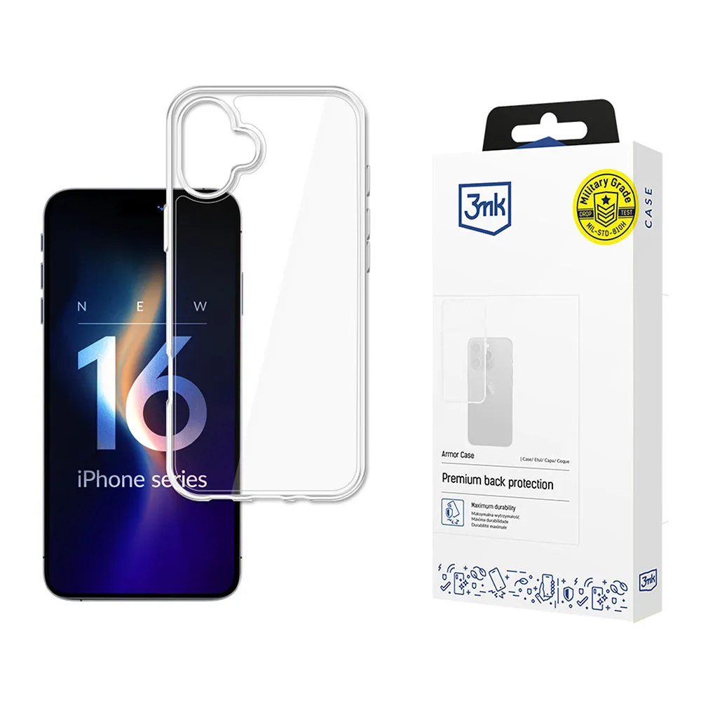 Custodia per Apple iPhone 16, 3MK, Armor, Trasparente - immagine 1