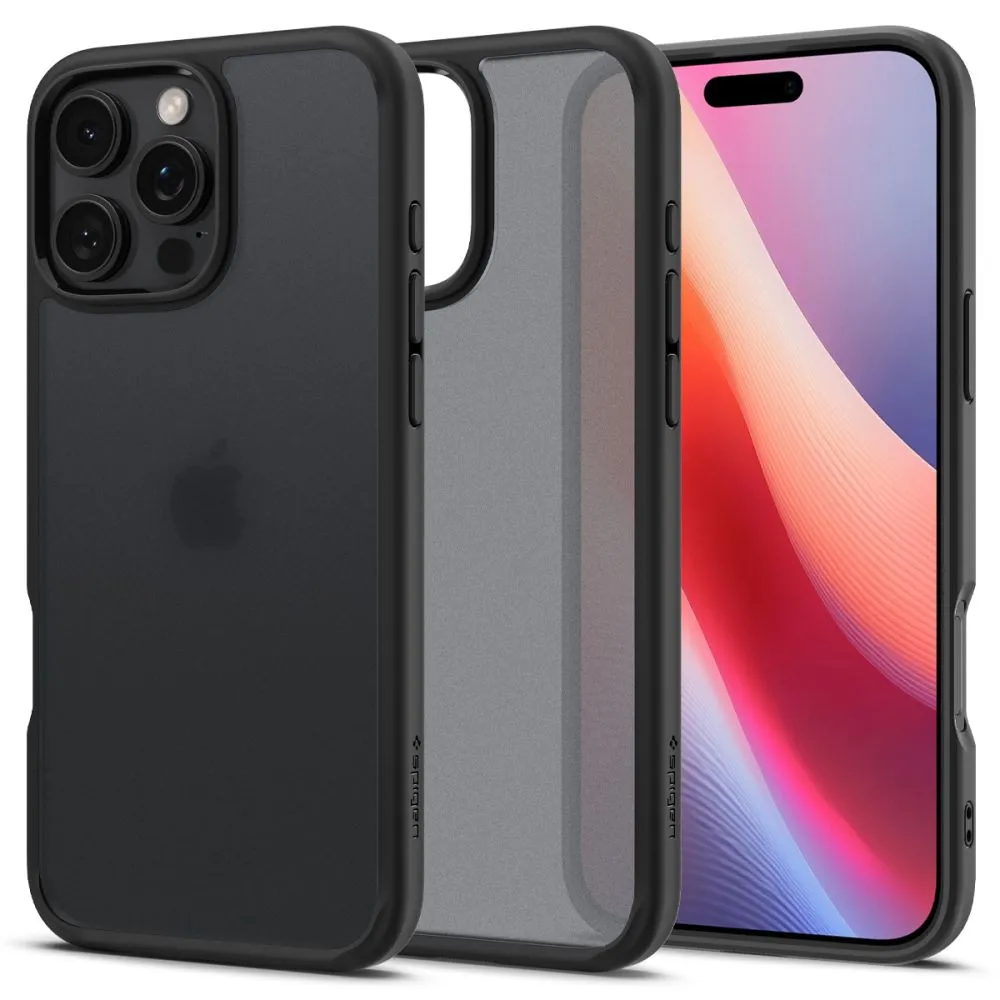 Custodia per Apple iPhone 16 Pro, Spigen, Ultra Hybrid, Nero Satinato ACS08124 - immagine 1