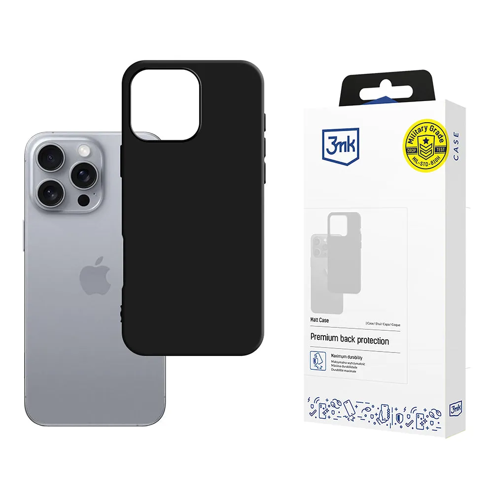 Custodia per Apple iPhone 16 Pro, 3MK, Nera Opaca - immagine 1