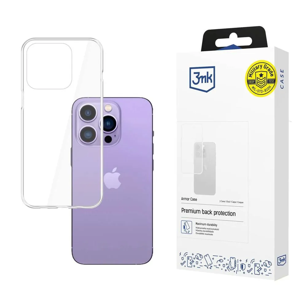 Custodia per Apple iPhone 14 Pro Max, 3MK, Armor, Trasparente - immagine 1