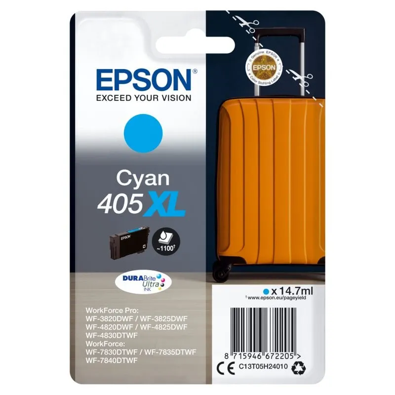 Epson Confezione singola ciano 405XL Inchiostri DURABrite Ultra - immagine 1