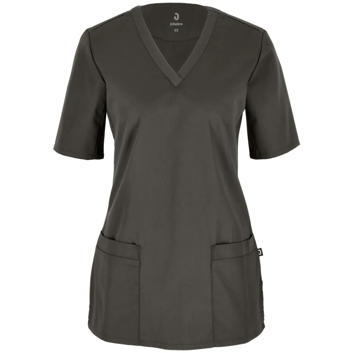 JOBELINE Camice sanitario donna Calva maniche corte; Taglia 2XL; grigio-bruno - immagine 1