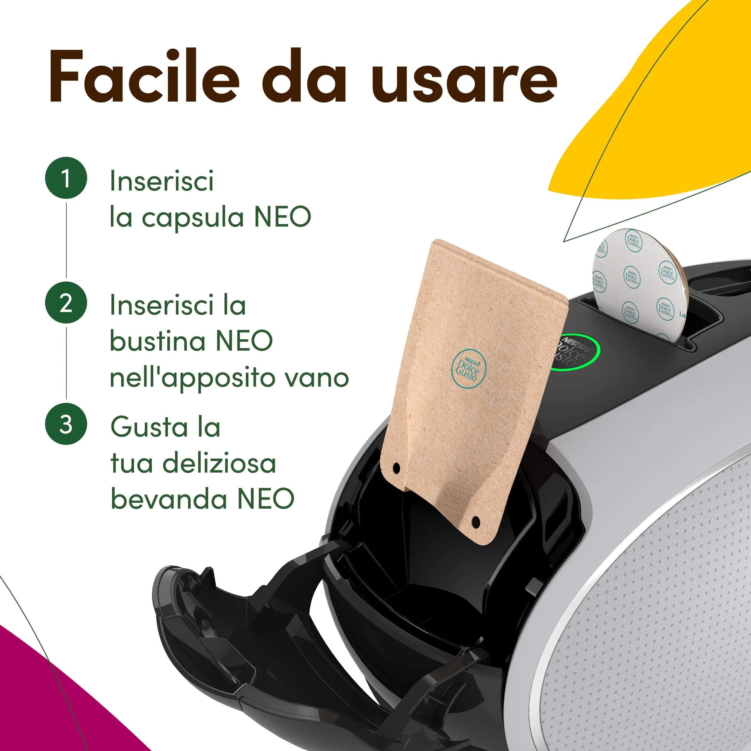 NESCAFÉ DOLCE GUSTO NEO Latte, Macchina caffè e bevande, De'Longhi - immagine 2