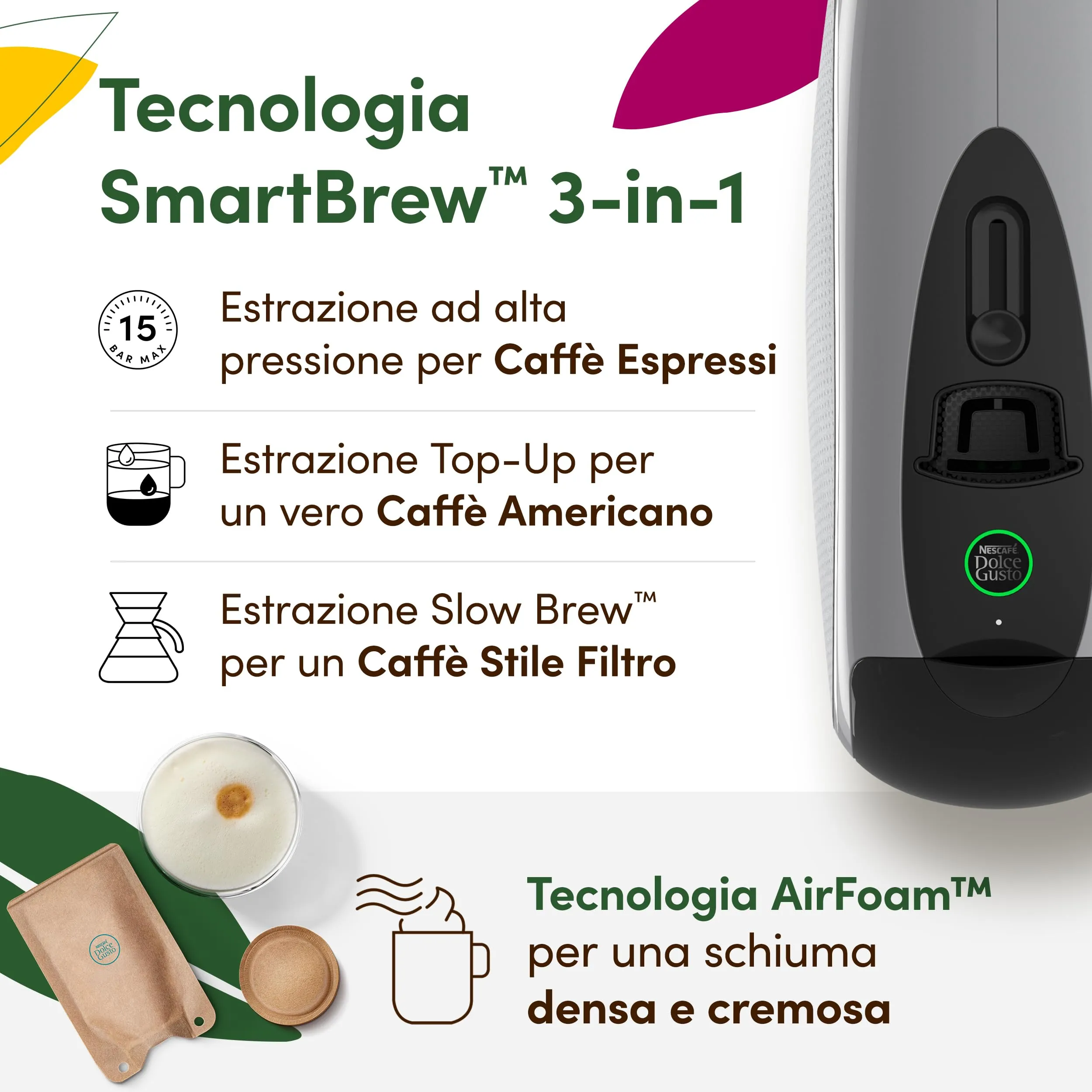 NESCAFÉ DOLCE GUSTO NEO Latte, Macchina caffè e bevande, De'Longhi - immagine 3