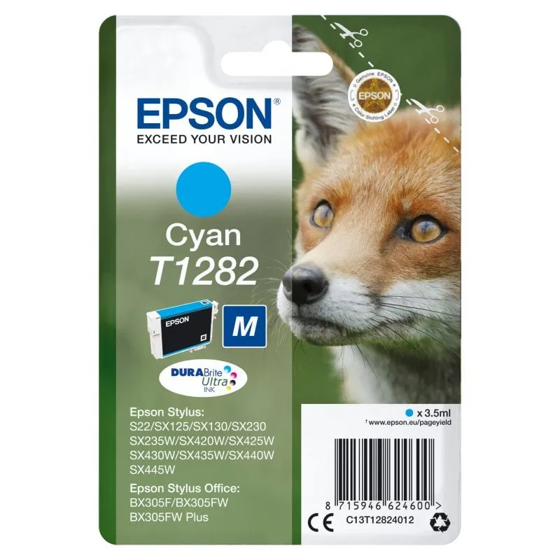 Cartuccia ciano Epson Fox T1282 (etichetta RF) - immagine 1