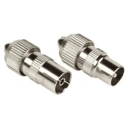 Connettore antenna Coax Set 2 Pz Metal 00205211 - immagine 1