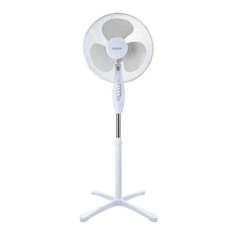 Ventilatore a Piantana Haeger Cross Wind SF-16W.011A 45W 40cm 3 Velocità Oscillante Silenzioso - immagine 1