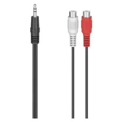 Cavo adattatore Audio Mini Jack Rca Black 0,1m 00205185 - immagine 1