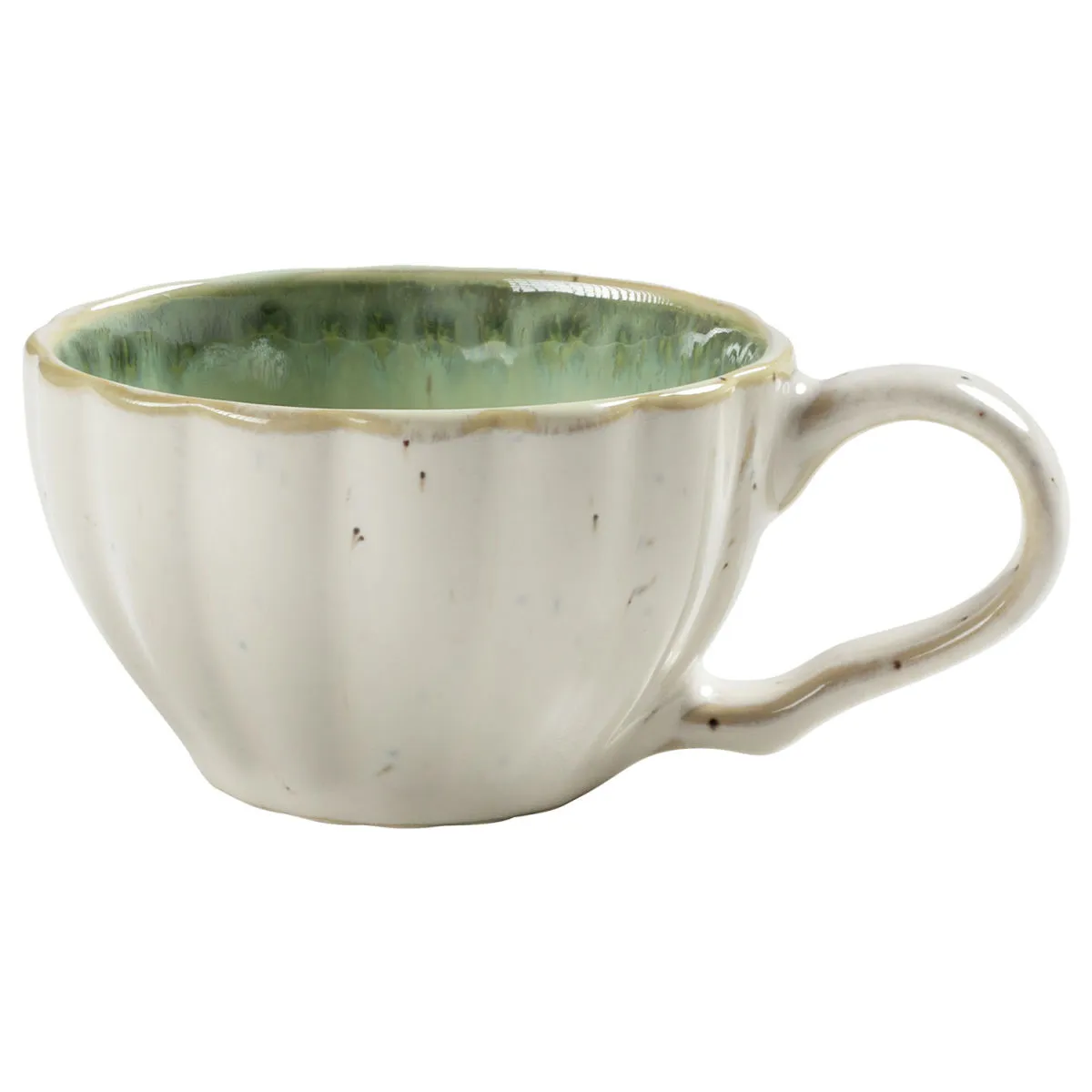 6x VEGA Tazzina caffè Flora; 100 ml, 7.5x4.5 cm (ØxH); verde/beige; 6 pz. / Pacco - immagine 1