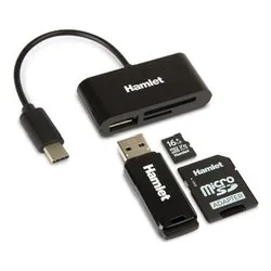 Lettore schede memoria MicroSD Usb C Dock Black XZR100UC - immagine 1