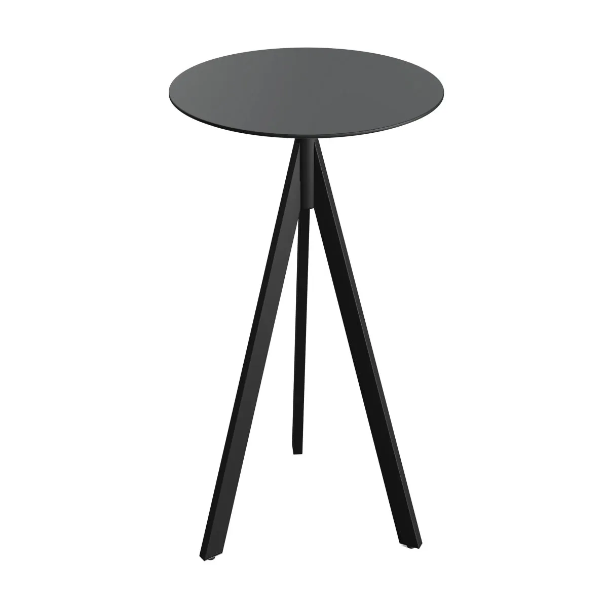 Feros Tavolo alto Infinity Tripod telaio + HPL Ø70 cm; 110x70 cm (HxØ); nero; rotonda - immagine 1