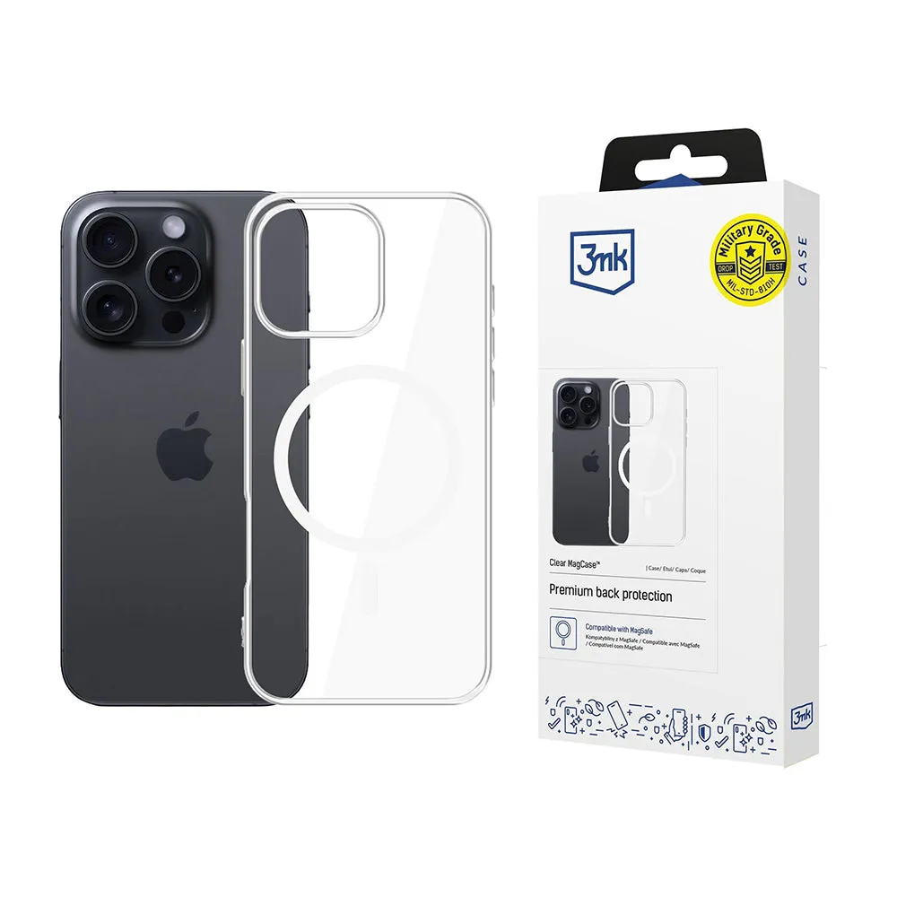 Custodia MagSafe per Apple iPhone 16 Pro Max, 3MK, Clear MagCase, Trasparente - immagine 1