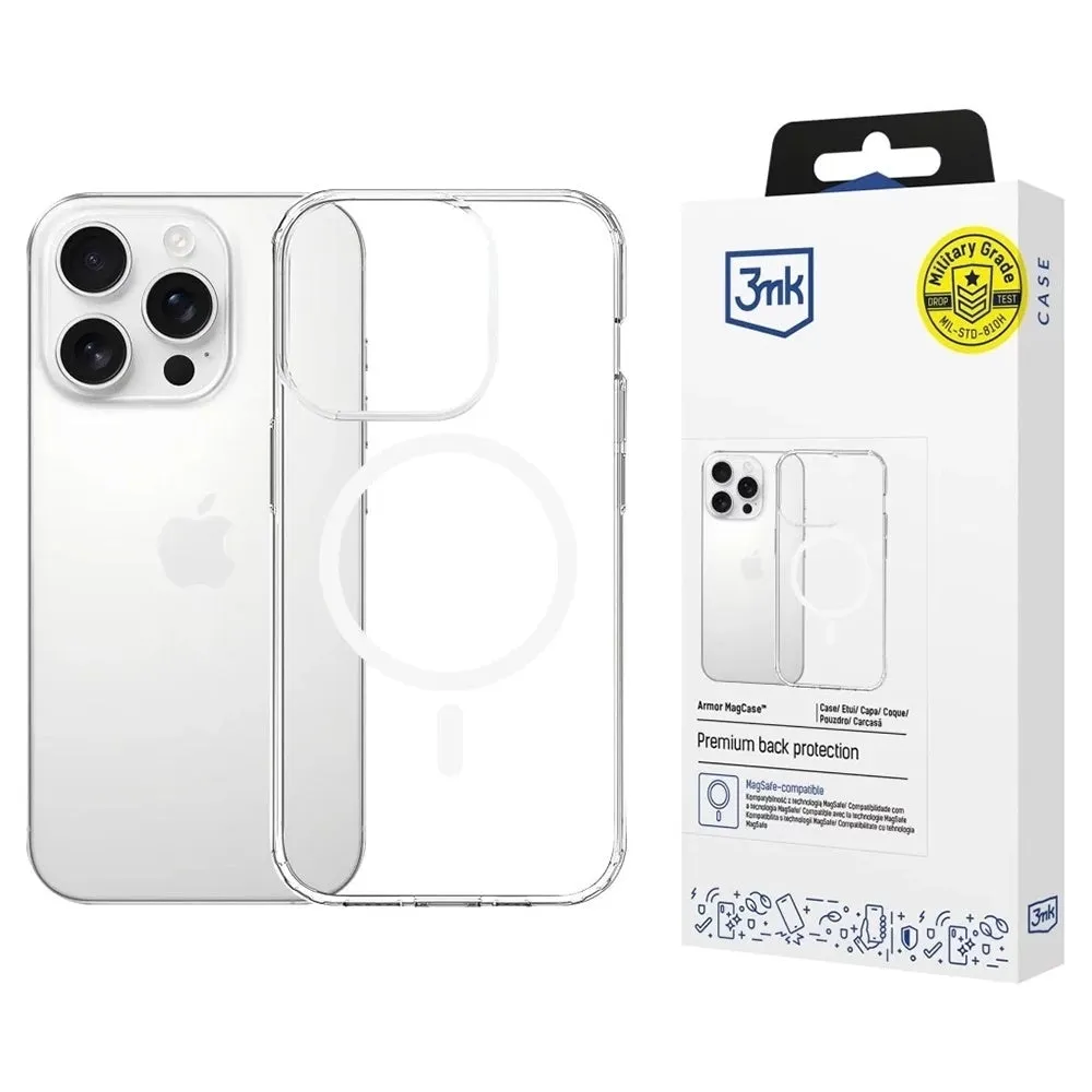Custodia MagSafe per Apple iPhone 16 Pro Max, 3MK, Armor MagCase, Trasparente - immagine 1