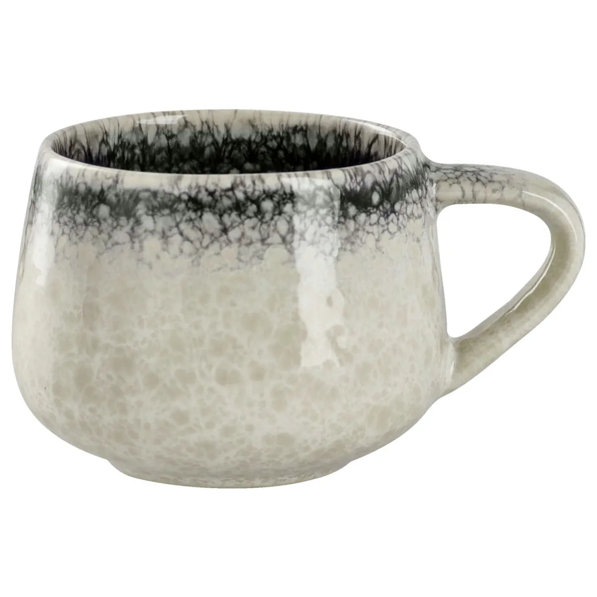 6x VEGA Tazzina caffè Nagoya; 80 ml, 7.2x5.6 cm (ØxH); bianco/grigio; rotonda; 6 pz. / Pacco - immagine 1