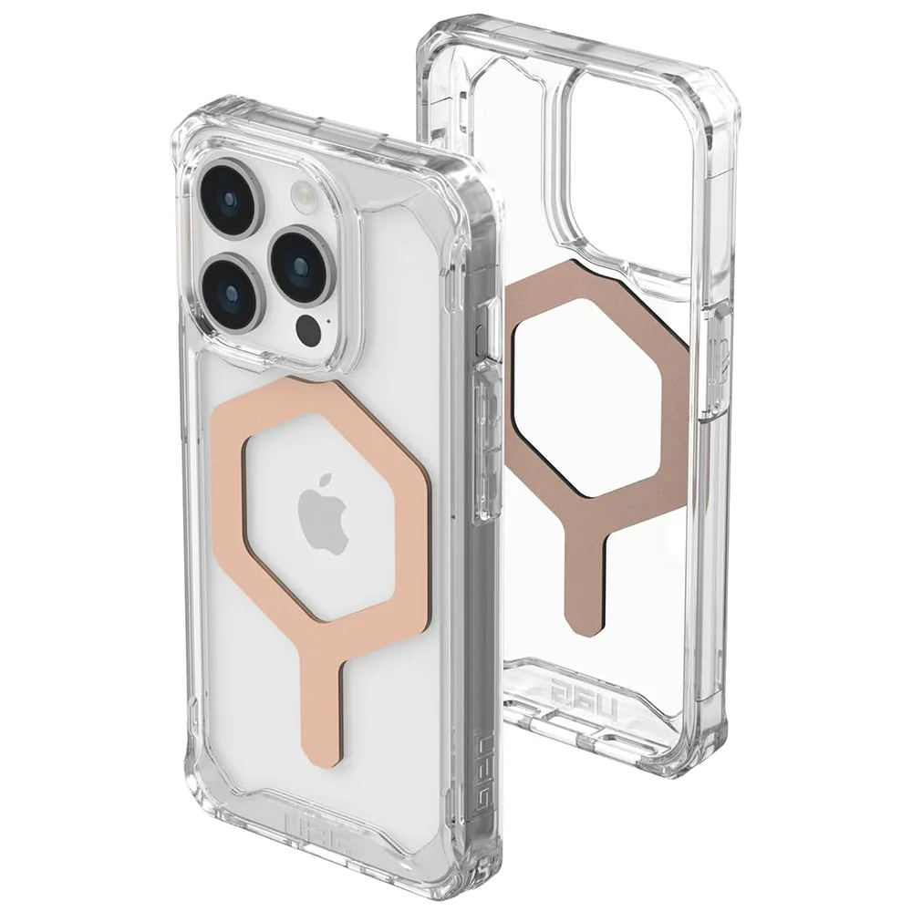 Custodia MagSafe per Apple iPhone 15 Pro, Urban Armor Gear, Plyo, Rosa Dorato - immagine 1