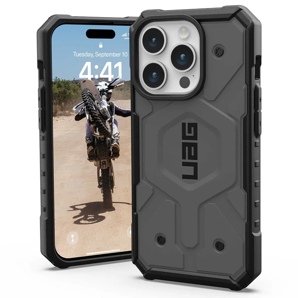 Custodia MagSafe per Apple iPhone 15 Pro, Urban Armor Gear, Pathfinder, Argento - immagine 1