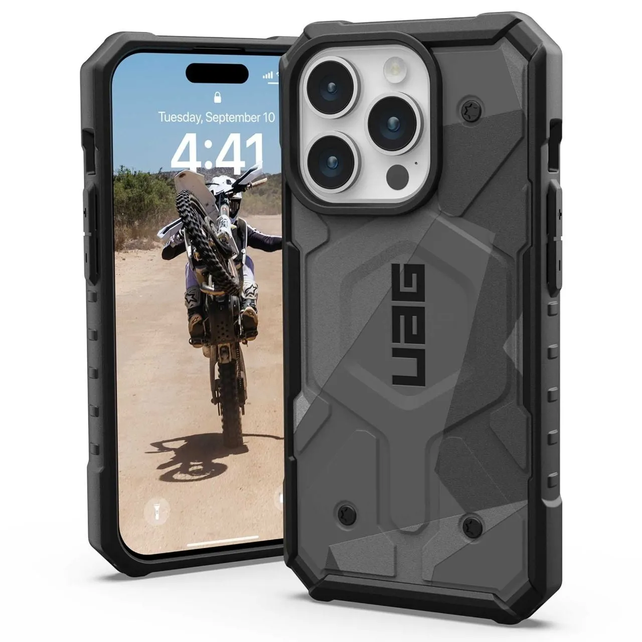 Custodia MagSafe per Apple iPhone 15 Pro Max, Urban Armor Gear, Pathfinder SE Geo Camo, Camouflage - immagine 1