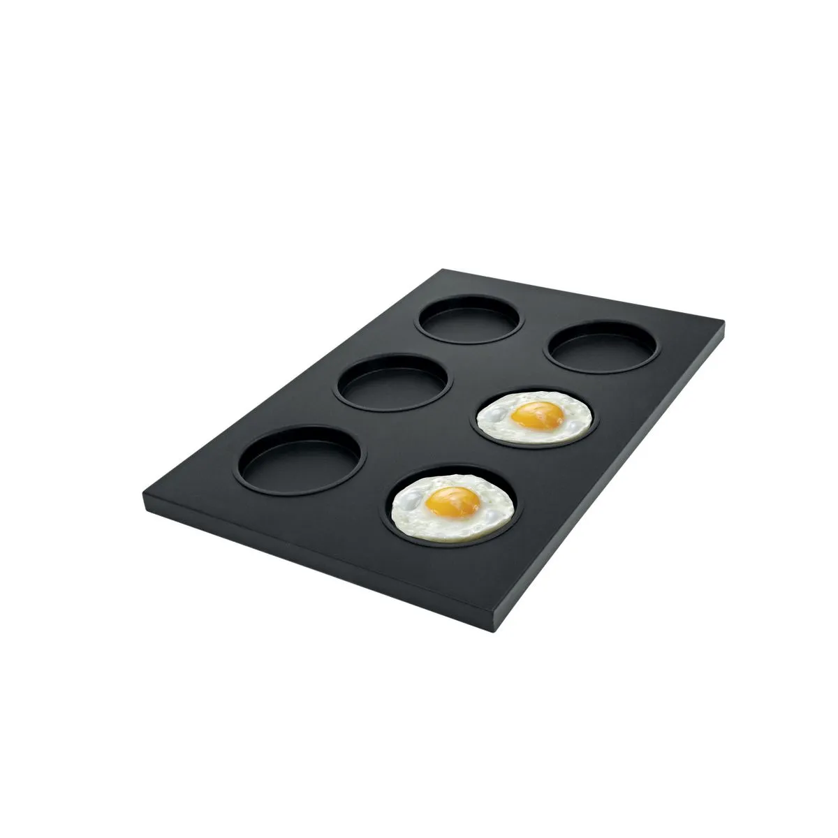 Schneider Teglia universale per ristorazione, alluminio; GN 1/1, 53x32.5x2.5x12 cm (LxLxHxØ); nero; rettangolare - immagine 1