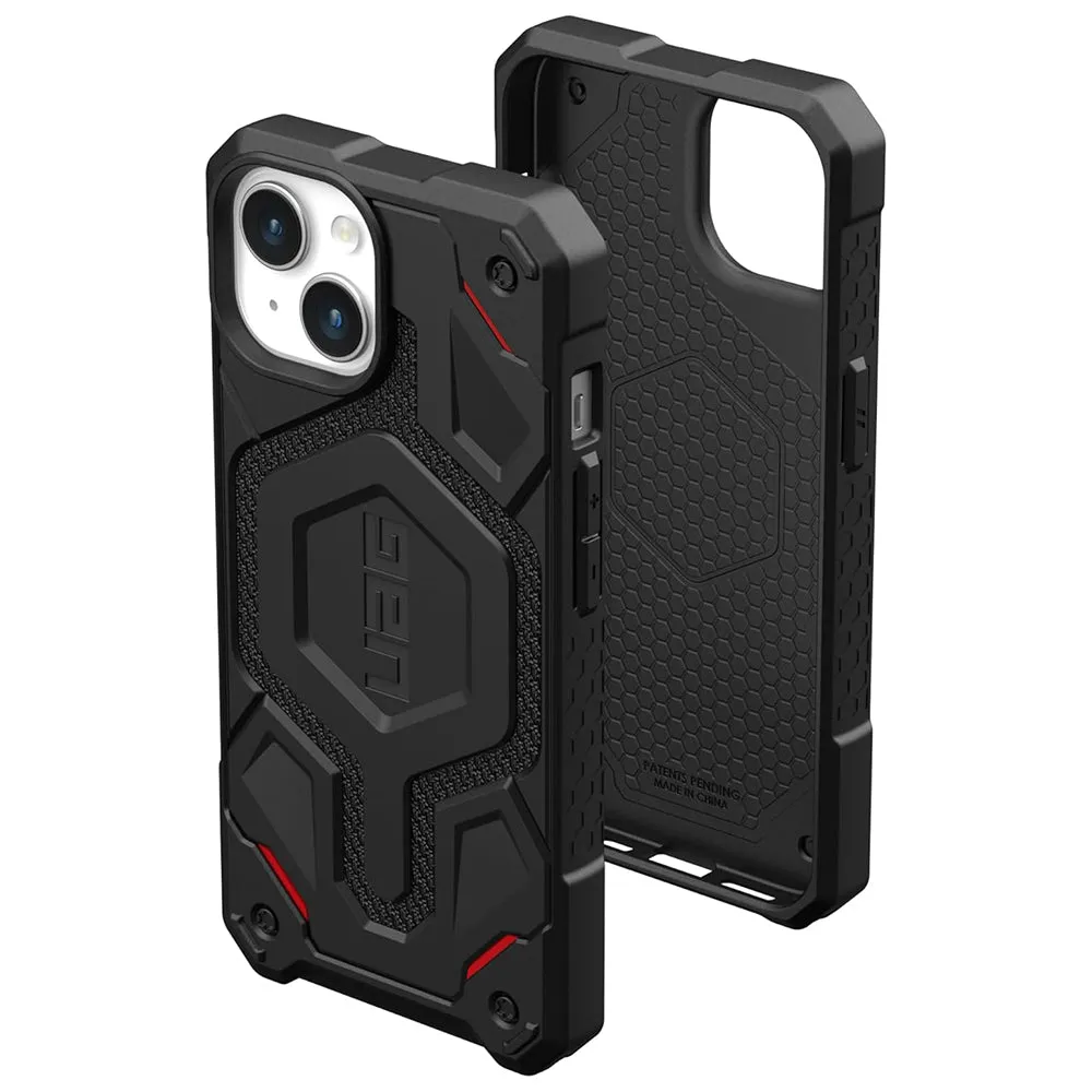Custodia MagSafe per Apple iPhone 15 Plus, Urban Armor Gear, Monarch Pro Kevlar, Nera - immagine 1