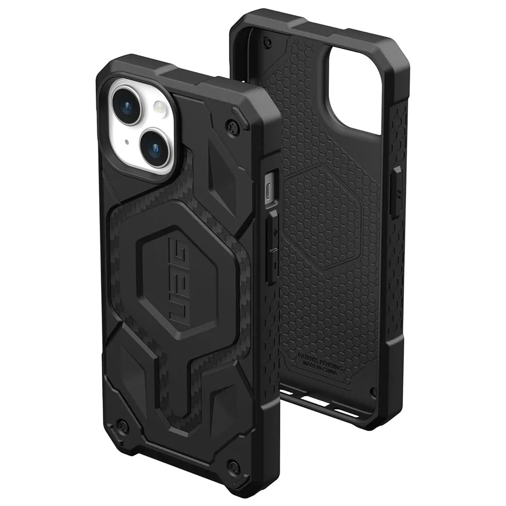 Custodia MagSafe per Apple iPhone 15 Plus, Urban Armor Gear, Monarch Pro Carbon, Nera - immagine 1