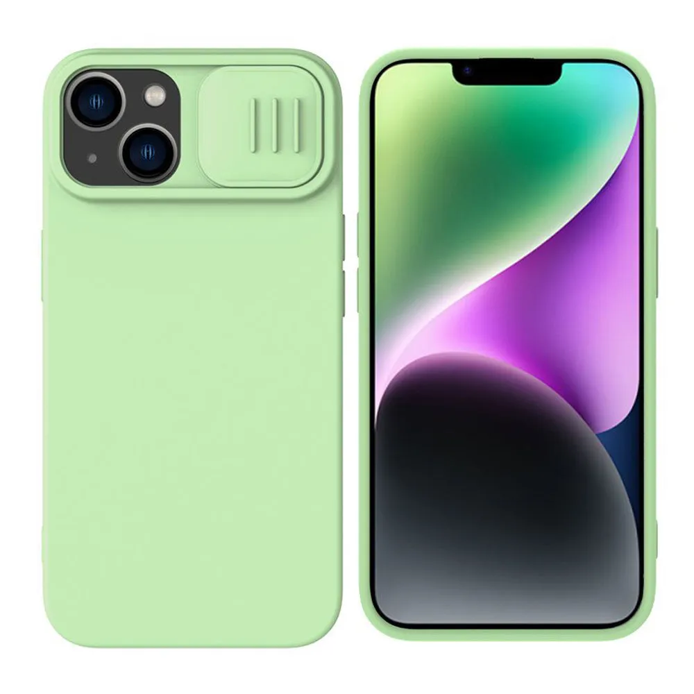 Custodia MagSafe per Apple iPhone 15 Plus, Nillkin, CamShield Silky, Verde Chiaro - immagine 1
